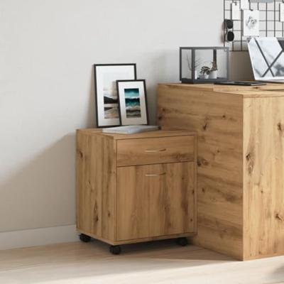 Rolkast 45x38x54 cm bewerkt hout artisanaal eikenkleur Rolkast 45x38x54 cm bewerkt hout artisanaal eikenkleur