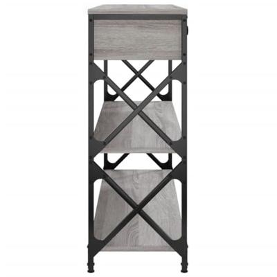 Wandtafel 100x28x75 cm bewerkt hout grijs sonoma eikenkleurig