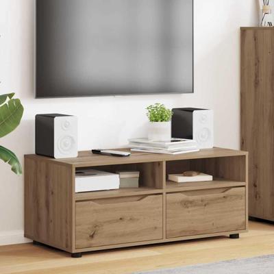 TV-kast met lade Artisan Eiken 100 x 48 x 43 cm Bewerkt hout