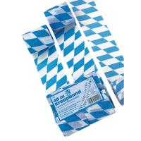 Amscan crêpe banden oktoberfest 1000 x 6 cm blauw/wit 4 stuks - thumbnail