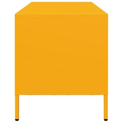 Tv-meubel 101,5x39x43,5 cm koudgewalst staal mosterdgeel