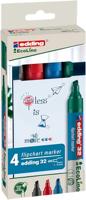 Edding 4-32-4 Flipchartmarker 4-32-4 Beitelpunt 1 - 5 mm Zwart, Rood, Blauw, Groen 4 stuk(s) - thumbnail