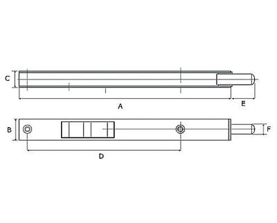 Kantschuif - 17x200mm - zwart