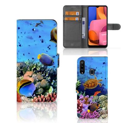Samsung Galaxy A20s | Telefoonhoesje | Met pasjeshouder | Vissen