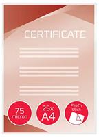 GBC Peel&apos;nStick lamineerhoes ft A4, 150 micron (2 x 75 micron), zelfklevend, pak van 25 stuks - thumbnail