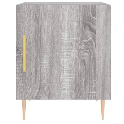 Nachtkastjes 2 st 40x40x50 cm bewerkt hout grijs sonoma eiken
