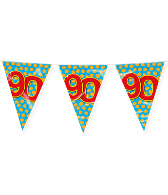 Happy Verjaardag Vlaggenlijn 90 Jaar (10m)