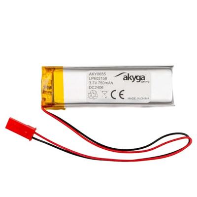 Akyga LP602158 Accupack Batterijgrootte: Speciaal LiPo 3.7 V 750 mAh