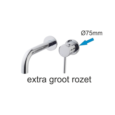 Wiesbaden Rozet 75 mm tbv kraangedeelte 29.4111 chroom Wiesbaden Rozet 75 mm tbv kraangedeelte 29.4111 chroom