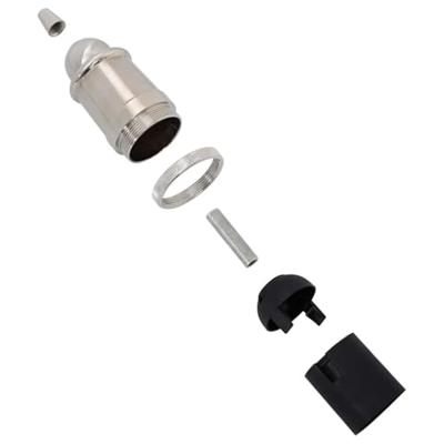 Lamphouders 2 st nikkel satijn E27