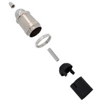 Lamphouders 2 st nikkel satijn E27 - thumbnail