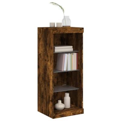 Dressoir met LED-verlichting 41x37x100 cm gerookt eikenkleurig