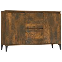 Dressoir 104x35x70 cm bewerkt hout gerookt eikenkleurig - thumbnail