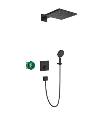 Hansgrohe Raindance E inbouw douchesystreem met ShowerSelect thermostaat, mat zwart