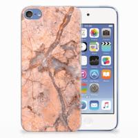 Apple iPod Touch 5 | 6 | TPU | Siliconen hoesje | Marmer Oranje - thumbnail