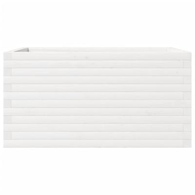 Plantenbak 90x60x46 cm massief grenenhout wit