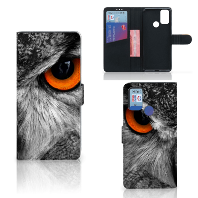 Alcatel 1S (2021) | Telefoonhoesje | Met pasjeshouder | Uil