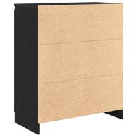 Dressoir met lades 71x35x84 cm spaanplaat zwart eikenkleurig - thumbnail