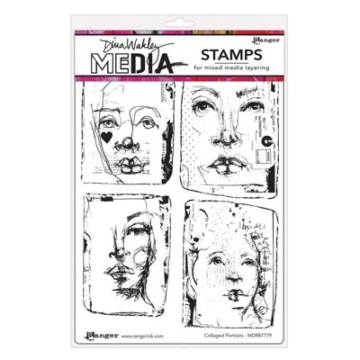 Ranger Ink Ranger • dina wakley media cling stamps collaged portraits