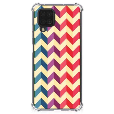 Samsung Galaxy A12 Doorzichtige Silicone Hoesje Zigzag Multi Color Samsung Galaxy A12 Doorzichtige Silicone Hoesje Zigzag Multi Color