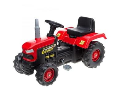 Dolu Traptractor met Claxon Rood/zwart Dolu Traptractor met Claxon Rood/zwart