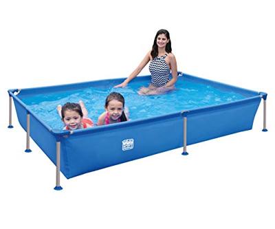 Wehncke Stalen Frame Zwembad 228x159x42 cm Blauw