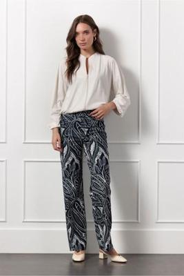 Marilon summer dot trousers - dark blue/ecru - 13024