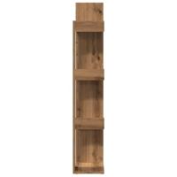 Boekenkast 86x25,5x140 cm bewerkt hout artisanaal eikenkleur - thumbnail
