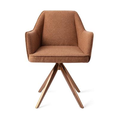 Jesper Home Eetkamerstoel 'Tome' Turn Rose, Draaibaar, kleur Cinnamon Bun Jesper Home Eetkamerstoel 'Tome' Turn Rose, Draaibaar, kleur Cinnamon Bun