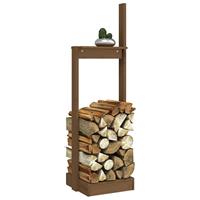 VidaXL Houtblokhouder 33,5x30x110 cm massief grenenhout honingbruin - thumbnail