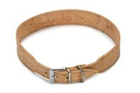 Beeztees cork - halsband hond - leer - naturel - 65 cm x 35 mm - thumbnail