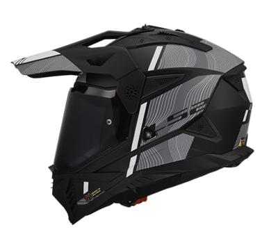 LS2 endurohelm "mx702 pioneer ii hill". helmet mx702 pion.ii hill xxl bl./whte matt