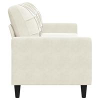 Driezitsbank 210 cm fluweel crmekleurig - thumbnail