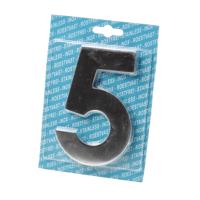 Huiscijfer rvs 120mm nr 5 - thumbnail