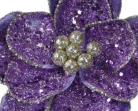 Bloem polyester d15h8 cm a4 kerst Everlands - Everlands - thumbnail