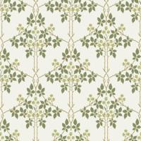 Dutch Wallcoverings Hidden Treasures 2 -Blackberry Wit/Grn/Gl - Wit/Groen - thumbnail