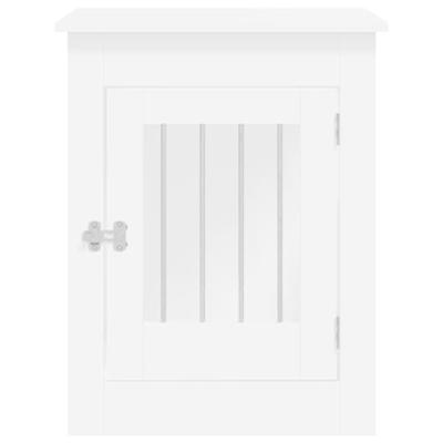 VidaXL Hondenbench 55x80x68 cm bewerkt hout wit VidaXL Hondenbench 55x80x68 cm bewerkt hout wit