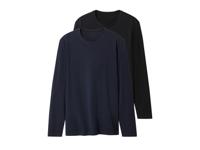 esmara Men Set van 2 heren shirts (marineblauw/zwart, XXL) - thumbnail