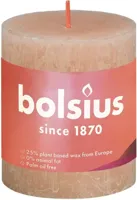 Bolsius stompkaars rustiek shine 6.8x8cm misty pink - thumbnail
