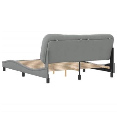Bedframe zonder matras "Hvar" stof lichtgrijs 160x200 cm