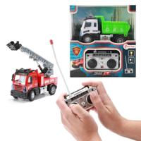 Toi Toys Mini vuilniswagen/brandweer RC - thumbnail