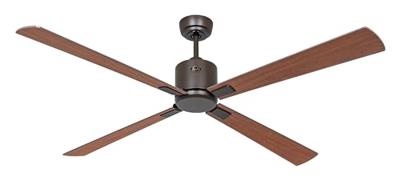 CasaFan ECO NEO III 152 BZ-NB/KI WiFi Flügel Nussbaum/Kirsche Plafondventilator 27 W (Ø x h) 152 cm x 360 mm Brons Met afstandsbediening, Timer, Met