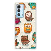 Motorola Edge 20 Pro | TPU Hoesje | Vrolijke Uilen - thumbnail
