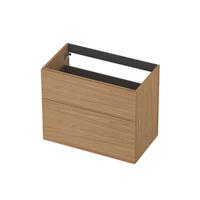 INK - Onderkast 2L A-sym Decor Tbv Grepen - 800x450x650 Mm - Blank Eiken - thumbnail