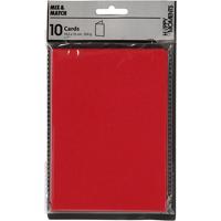 Creativ Company Kaarten, afmeting kaart 10,5x15 cm, 220 gr, rood, 10 stuk/ 1 doos - thumbnail