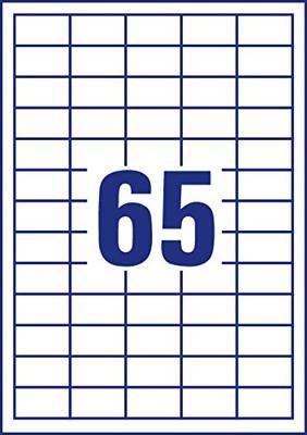 Etiket Avery Zweckform LR3666 38x21.2mm recycled wit 6500 etiketten