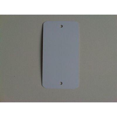 Label metaal 65x120 mm wit 2gaten 1000st