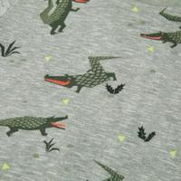Kindershirt 128 gemleerd lichtkaki - thumbnail