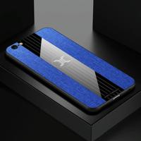 Voor iPhone 6 plus & 6s plus XINLI stiksels doek Textue schokbestendig TPU beschermhoes (blauw) - thumbnail