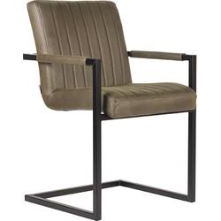 LABEL51 Eetkamerstoel Milo - Army green - Microfiber LABEL51 Eetkamerstoel Milo - Army green - Microfiber